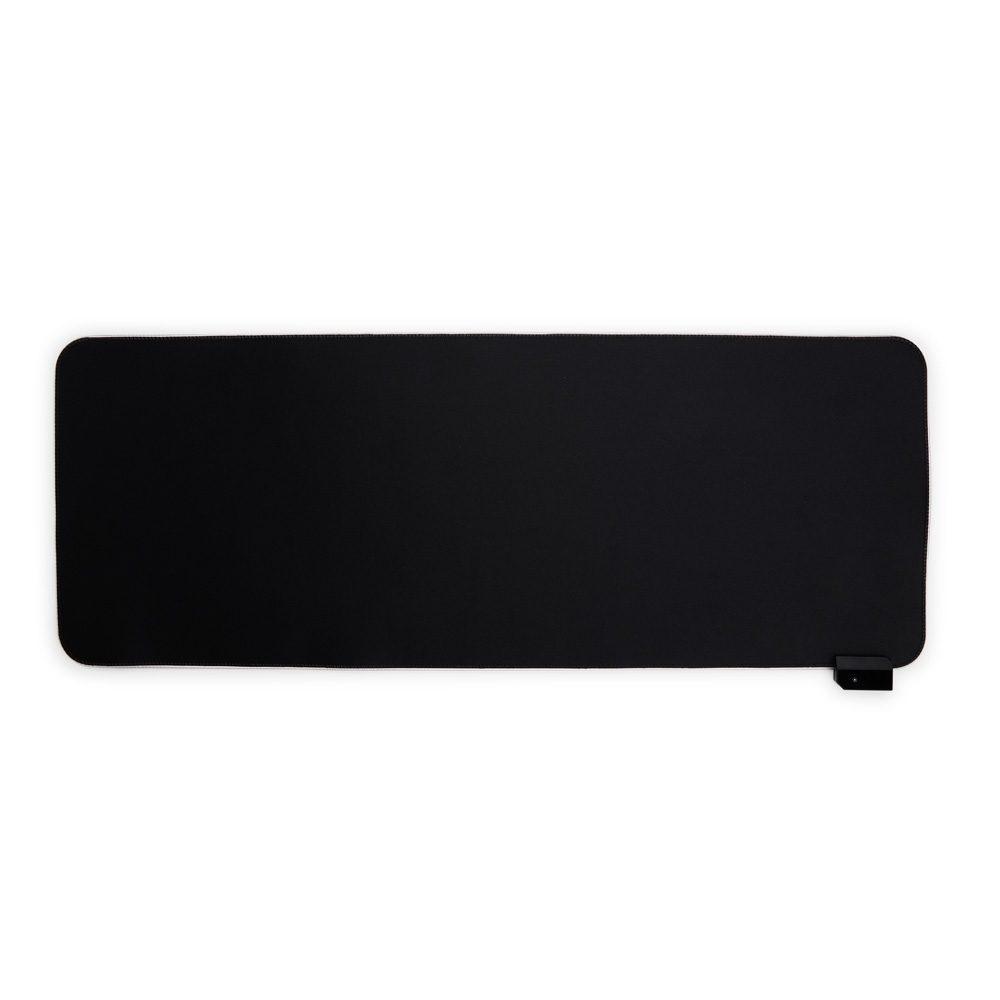 Desk pad microfibra com led PA2014 na cor Preto, brinde personalizado Sky Brindes