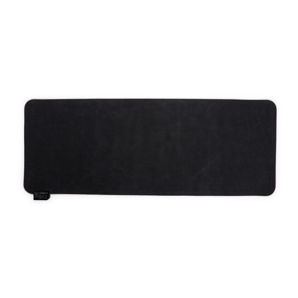 Desk pad microfibra com led PA2014 na cor Preto, brinde personalizado Sky Brindes