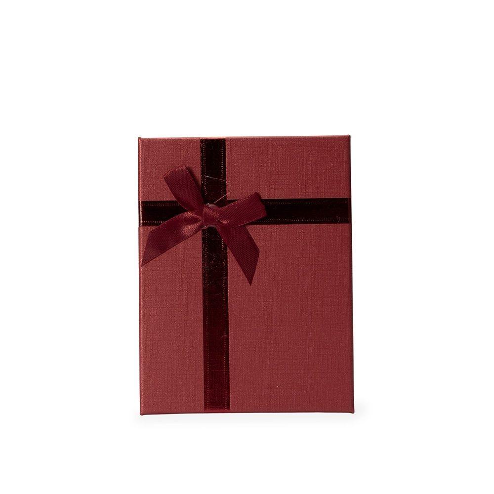 Caixa para presente PA2016 na cor Vermelho e inox, brinde personalizado Sky Brindes