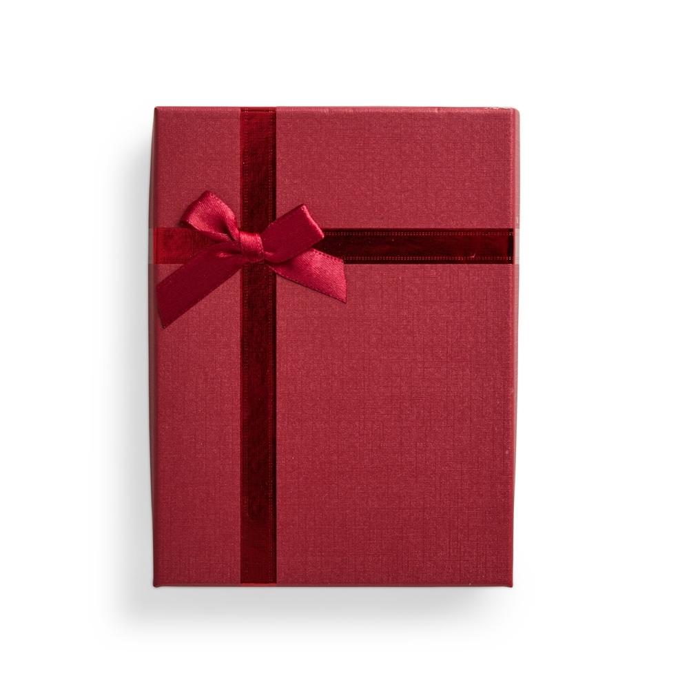 Caixa para presente PA2017 na cor Vermelho e inox, brinde personalizado Sky Brindes
