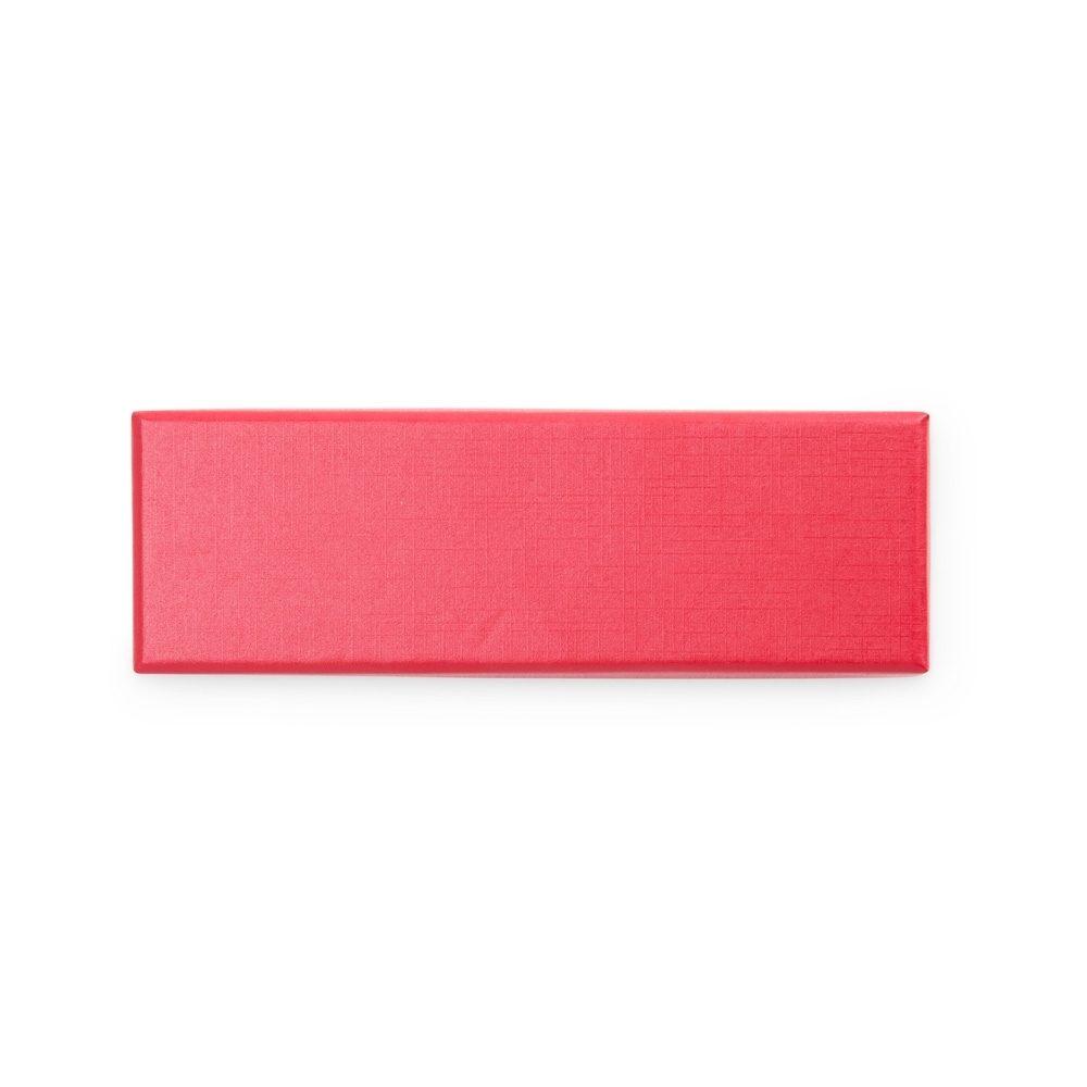 Estojo de papelão PA2021 na cor Vermelho e inox, brinde personalizado Sky Brindes