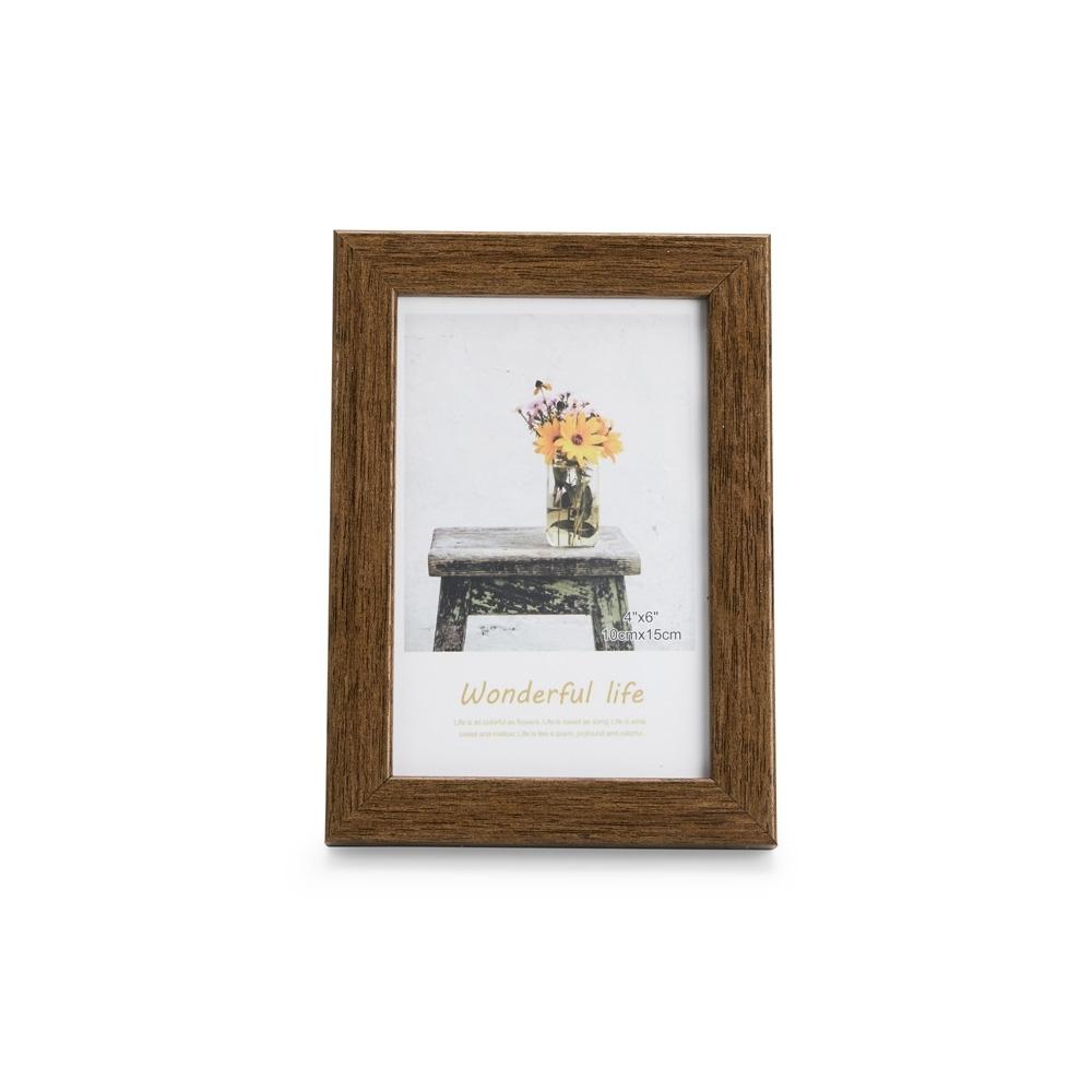 Porta-retrato pvc PA2023 na cor Madeira escura, brinde personalizado Sky Brindes