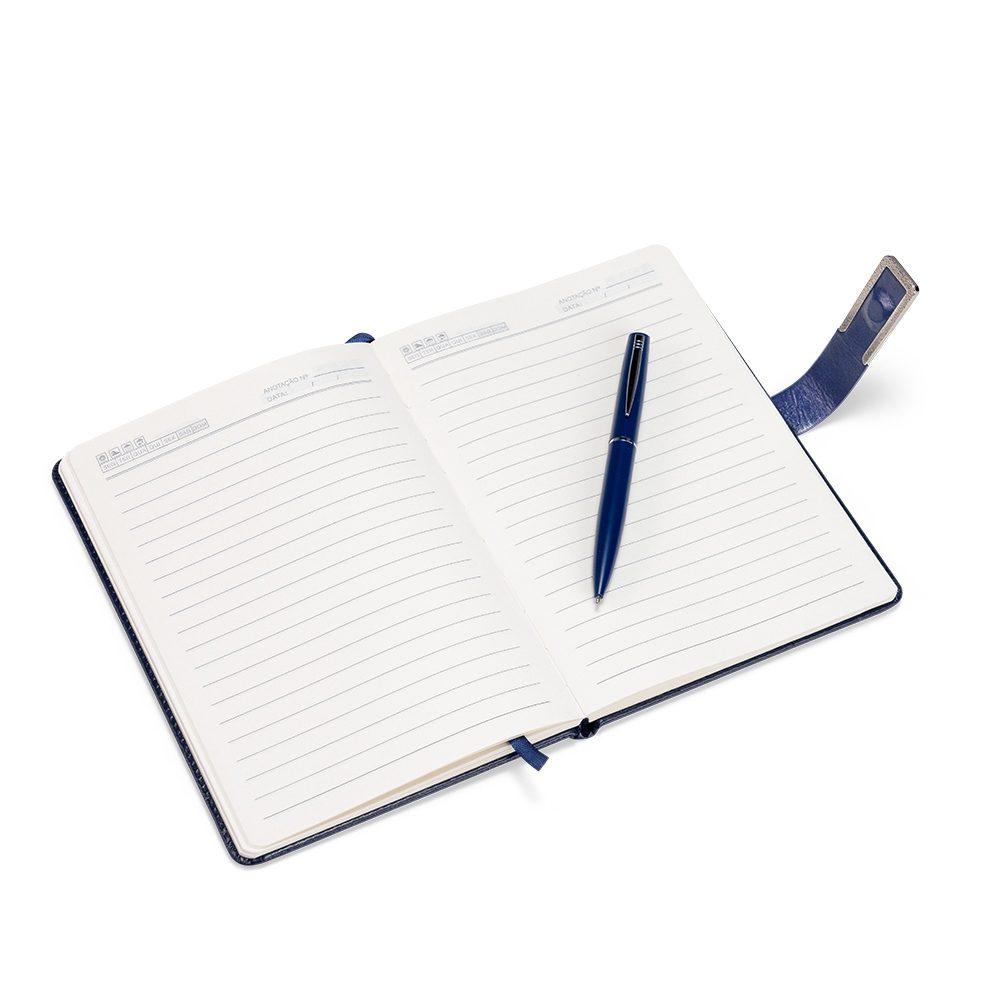 Kit executivo 2 peças PA2064 na cor Azul, brinde personalizado Sky Brindes