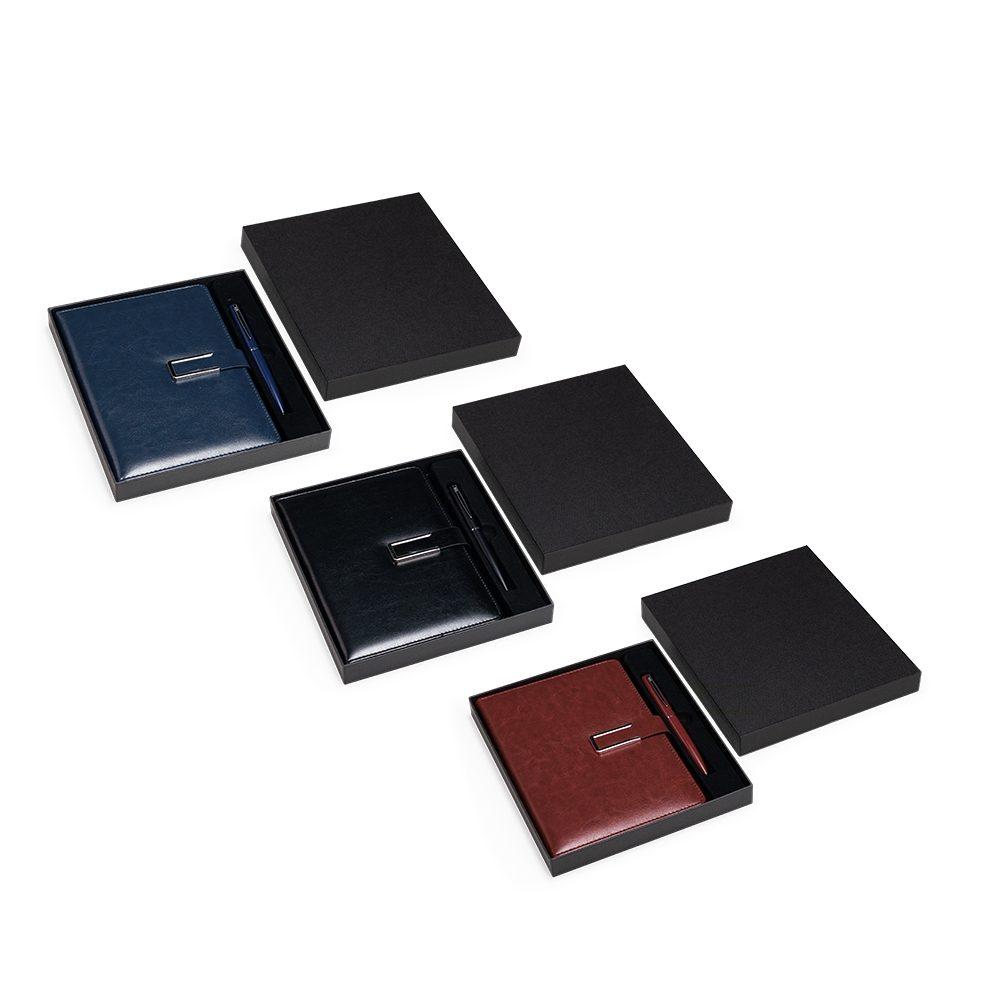 Kit executivo 2 peças PA2064 na cor Azul, brinde personalizado Sky Brindes