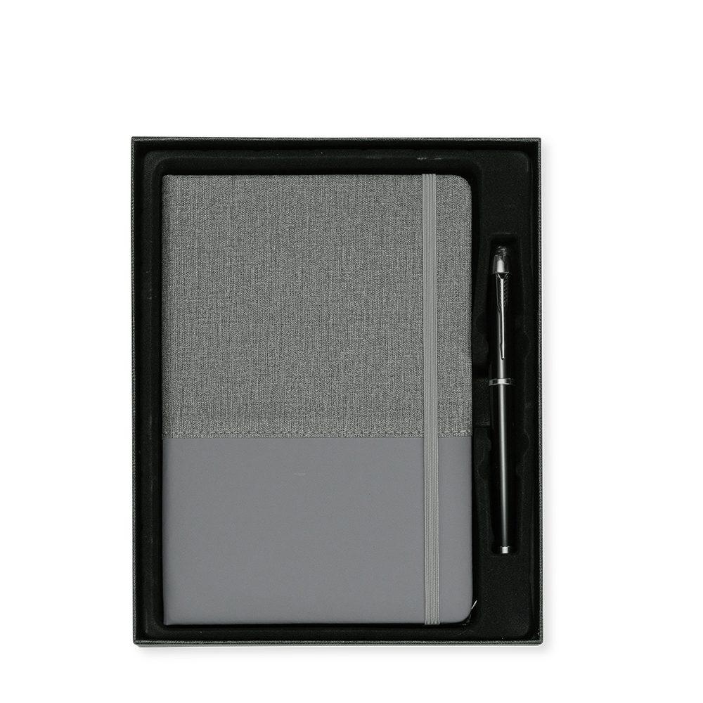 Kit executivo 2 peças PA2065 na cor Cinza, brinde personalizado Sky Brindes