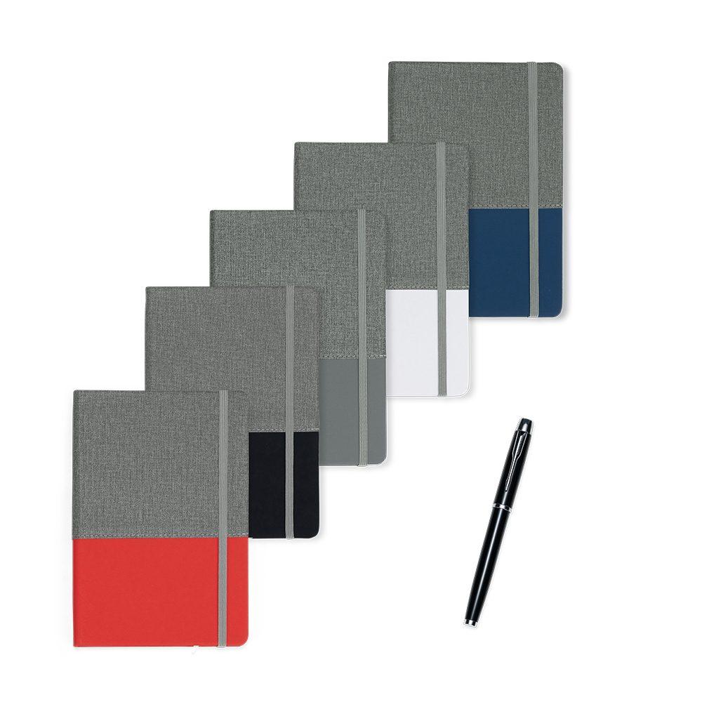 Kit executivo 2 peças PA2065 na cor Azul e cinza, brinde personalizado Sky Brindes