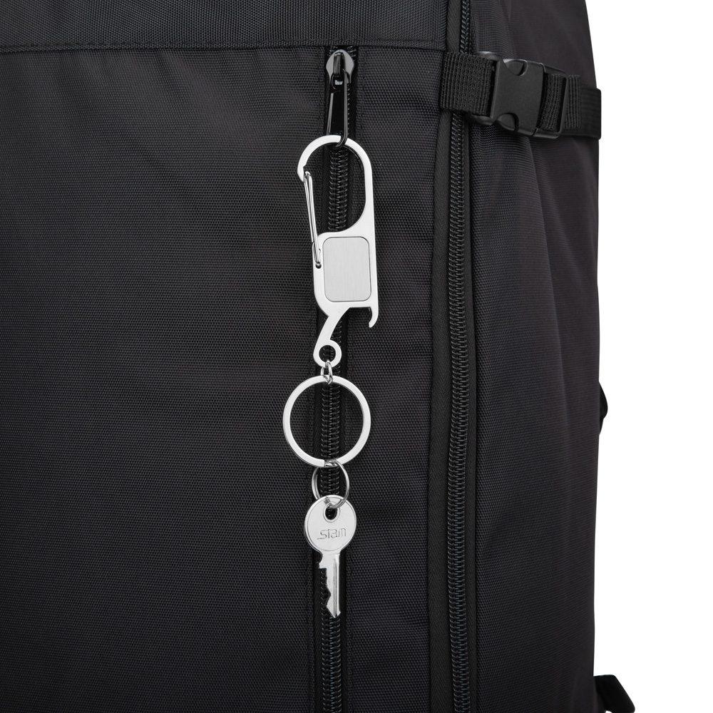 Chaveiro metal PA2067 na cor Prata, brinde personalizado Sky Brindes
