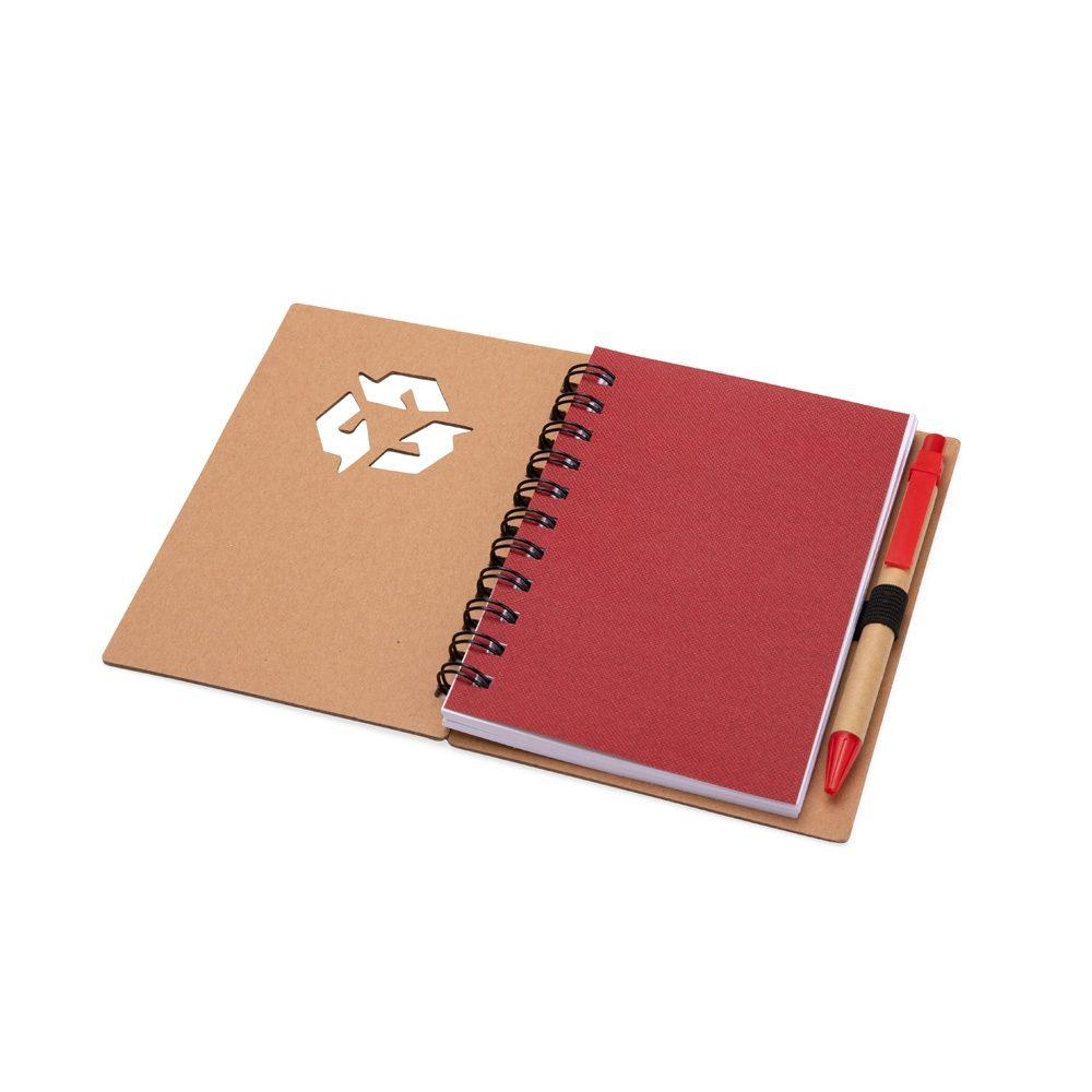 Caderno ecológico com caneta PA2069 na cor Verde, brinde personalizado Sky Brindes