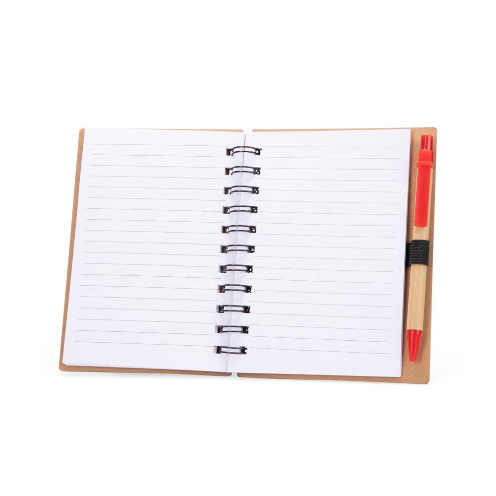 Caderno ecológico com caneta PA2069 na cor Verde, brinde personalizado Sky Brindes