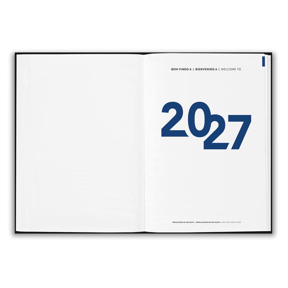Agenda Diária A5 2027 PA2078 na cor Verde, brinde personalizado Sky Brindes