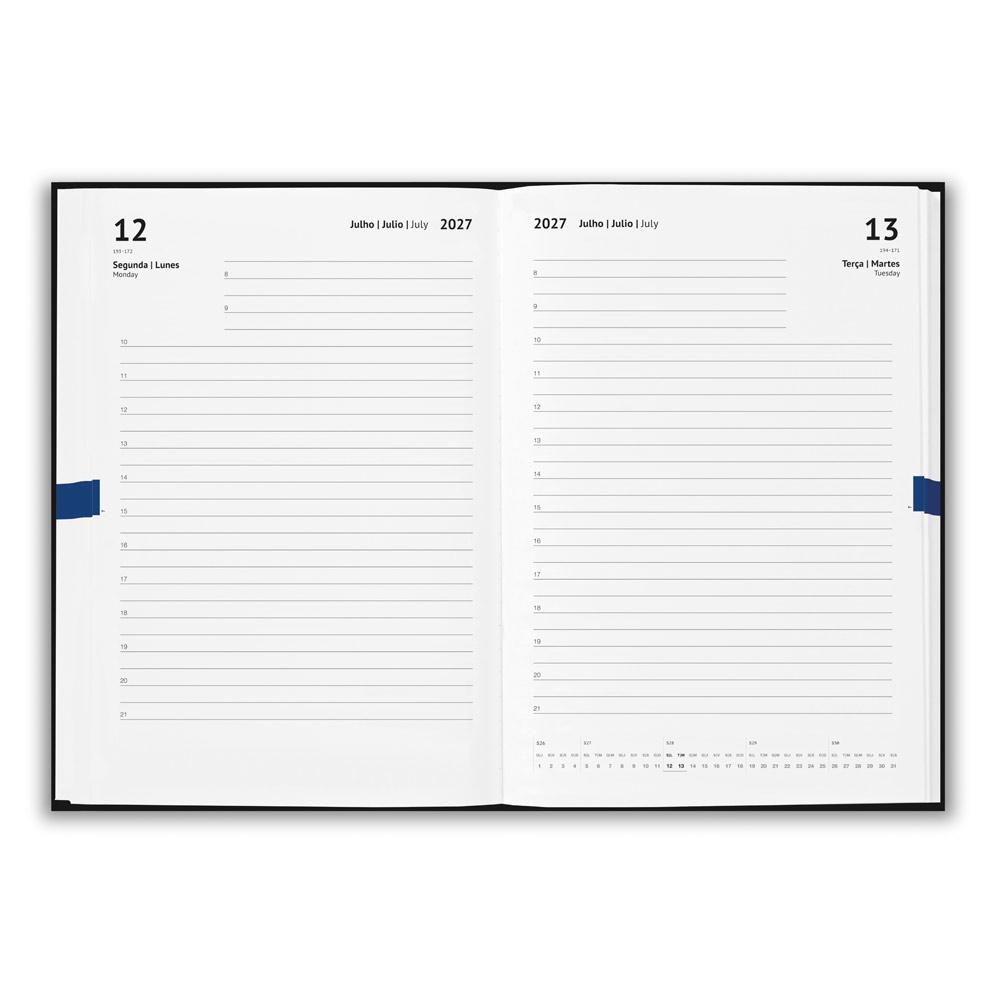 Agenda Diária A5 2027 PA2078 na cor Verde, brinde personalizado Sky Brindes