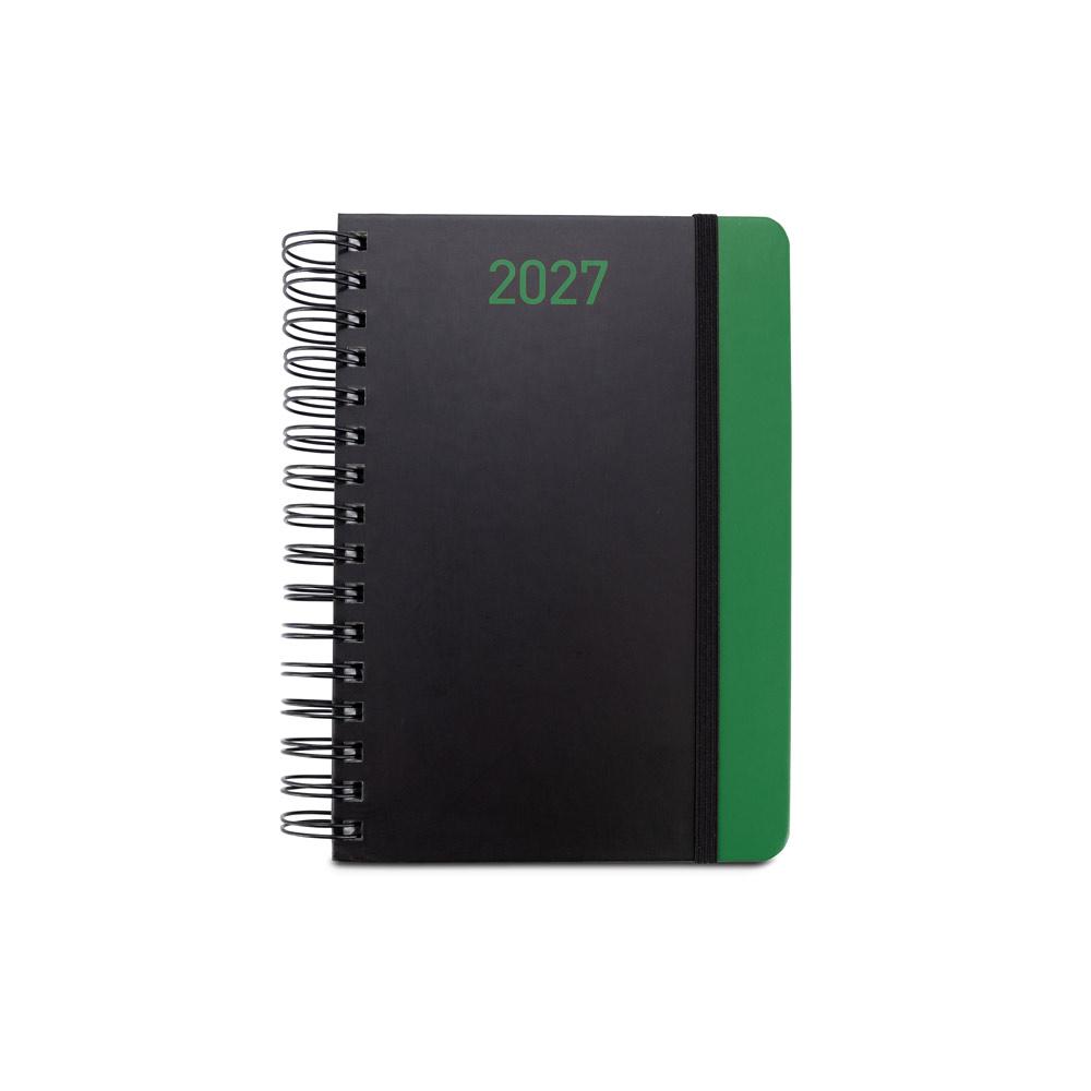 Agenda Diária A5 2027 PA2078 na cor Verde, brinde personalizado Sky Brindes