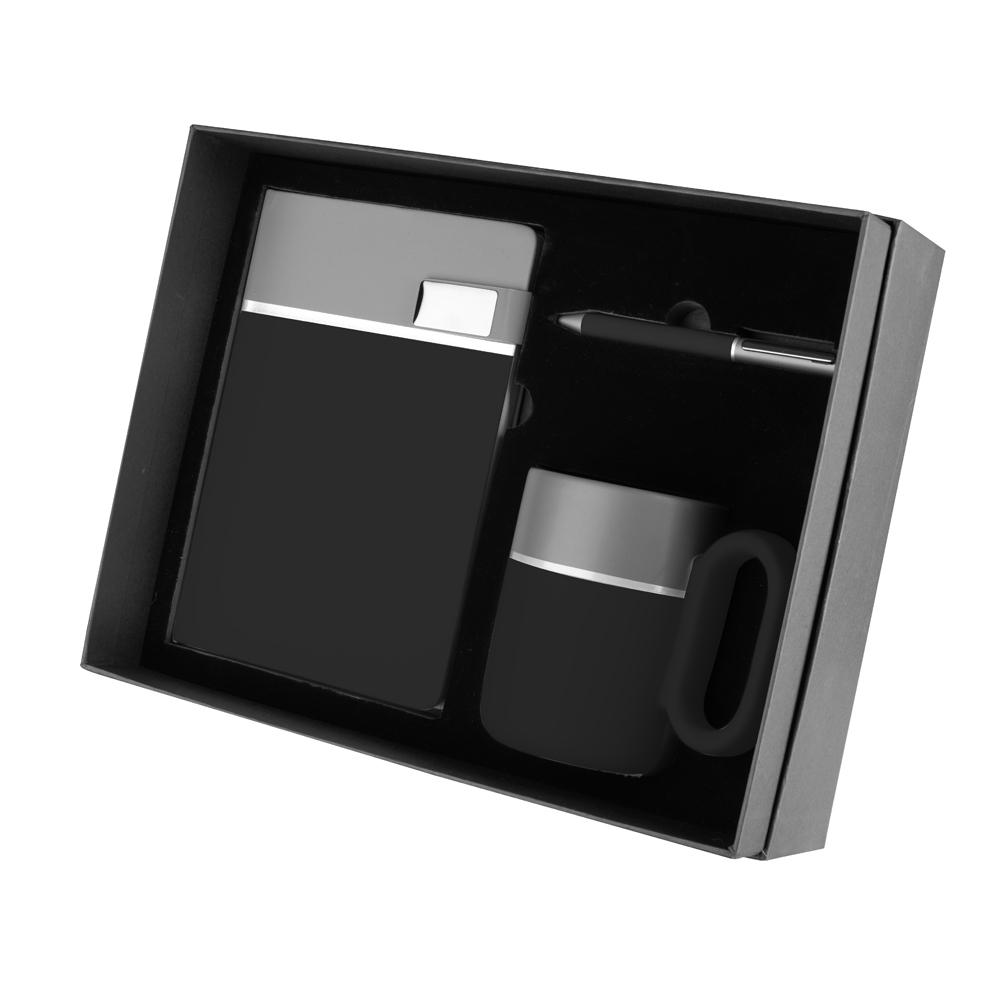 Kit escritório 3 Peças PA2126 na cor Azul, brinde personalizado Sky Brindes