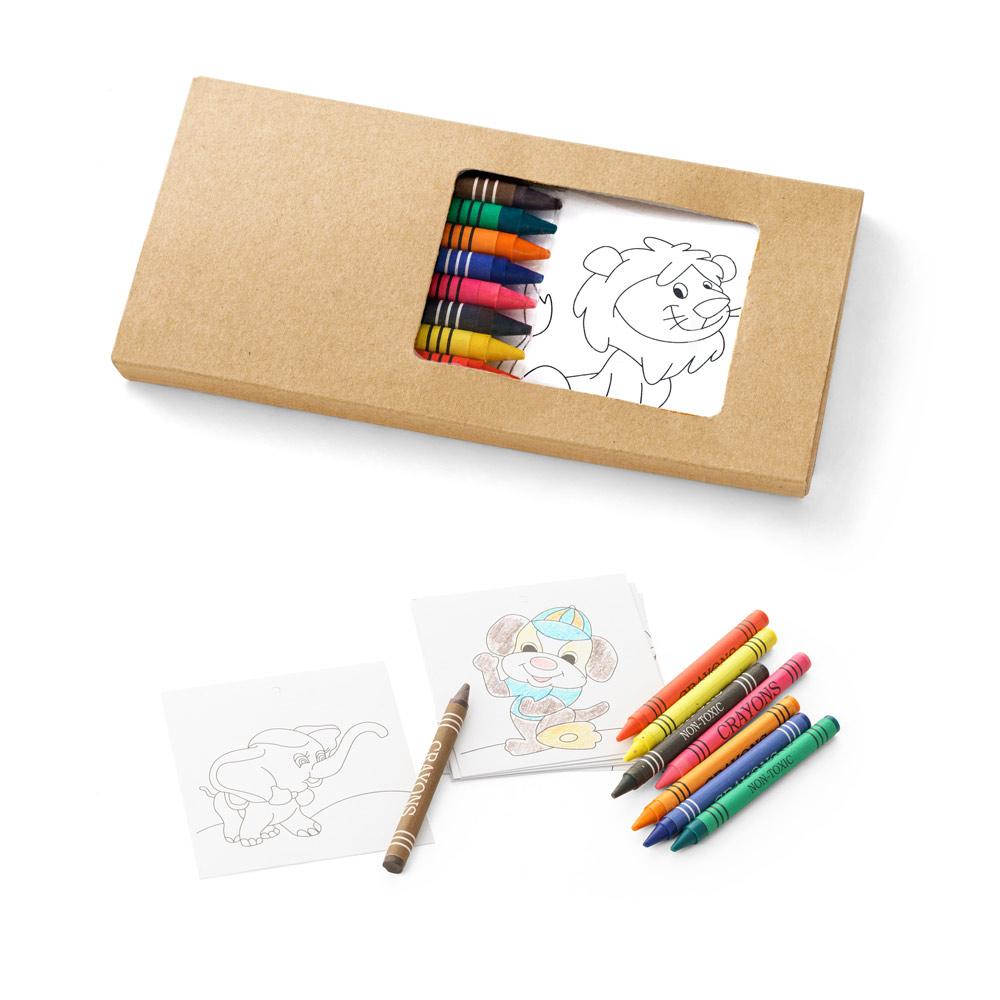 Kit para pintar em caixa de cartão PA2130 na cor Natural, brinde personalizado Sky Brindes