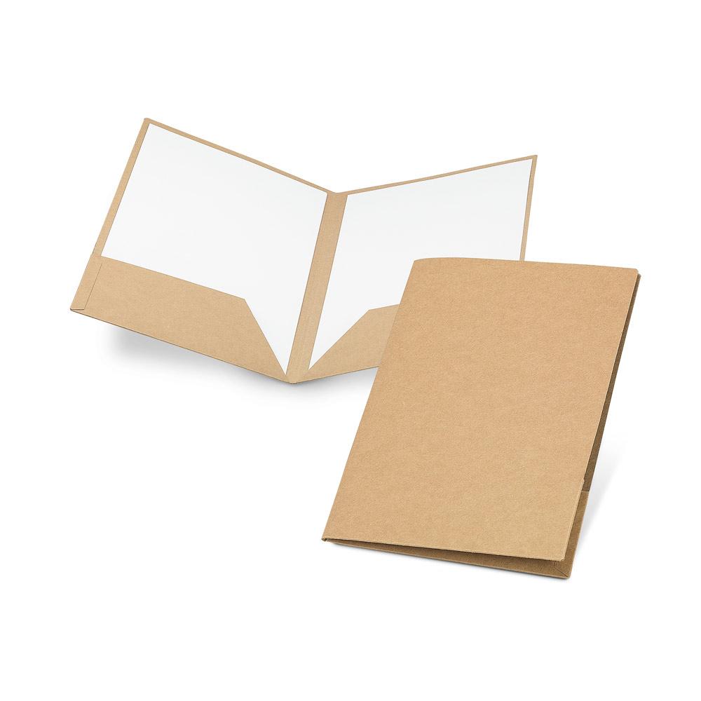 Pasta porta-documentos a4 em papel 100% reciclado (400 gm²) PA2148 na cor Natural, brinde personalizado Sky Brindes