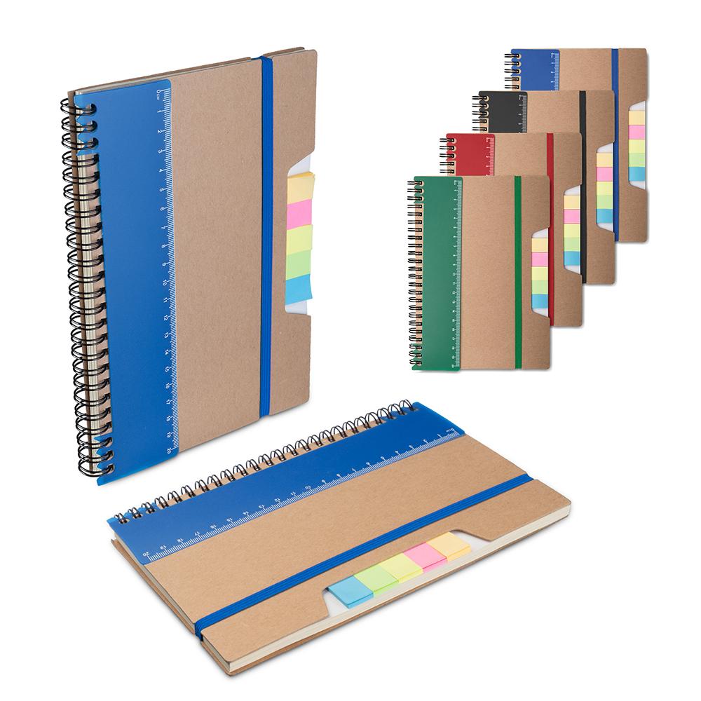 Caderno a5 capa em papel kraft PA2160 na cor Vermelho, brinde personalizado Sky Brindes