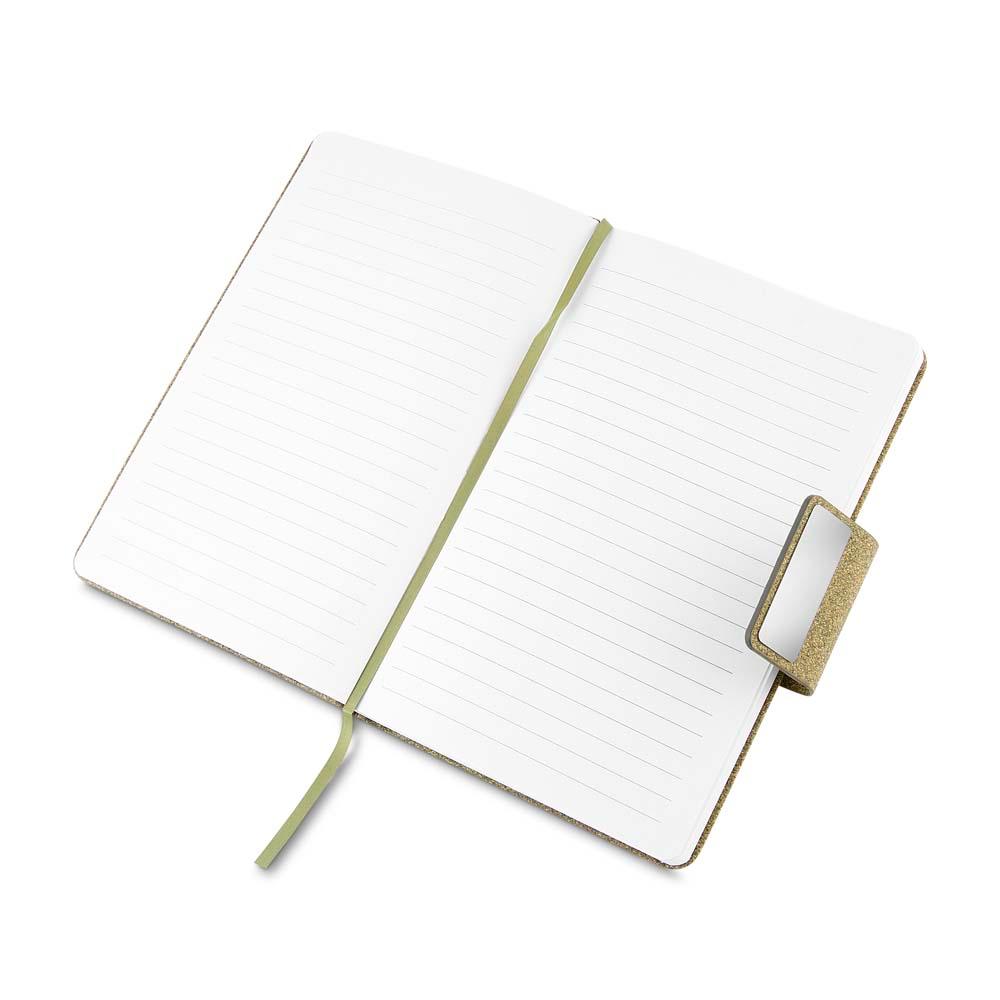 Caderno a5 em pu e fibra de café ou chá PA2169 na cor Café, brinde personalizado Sky Brindes