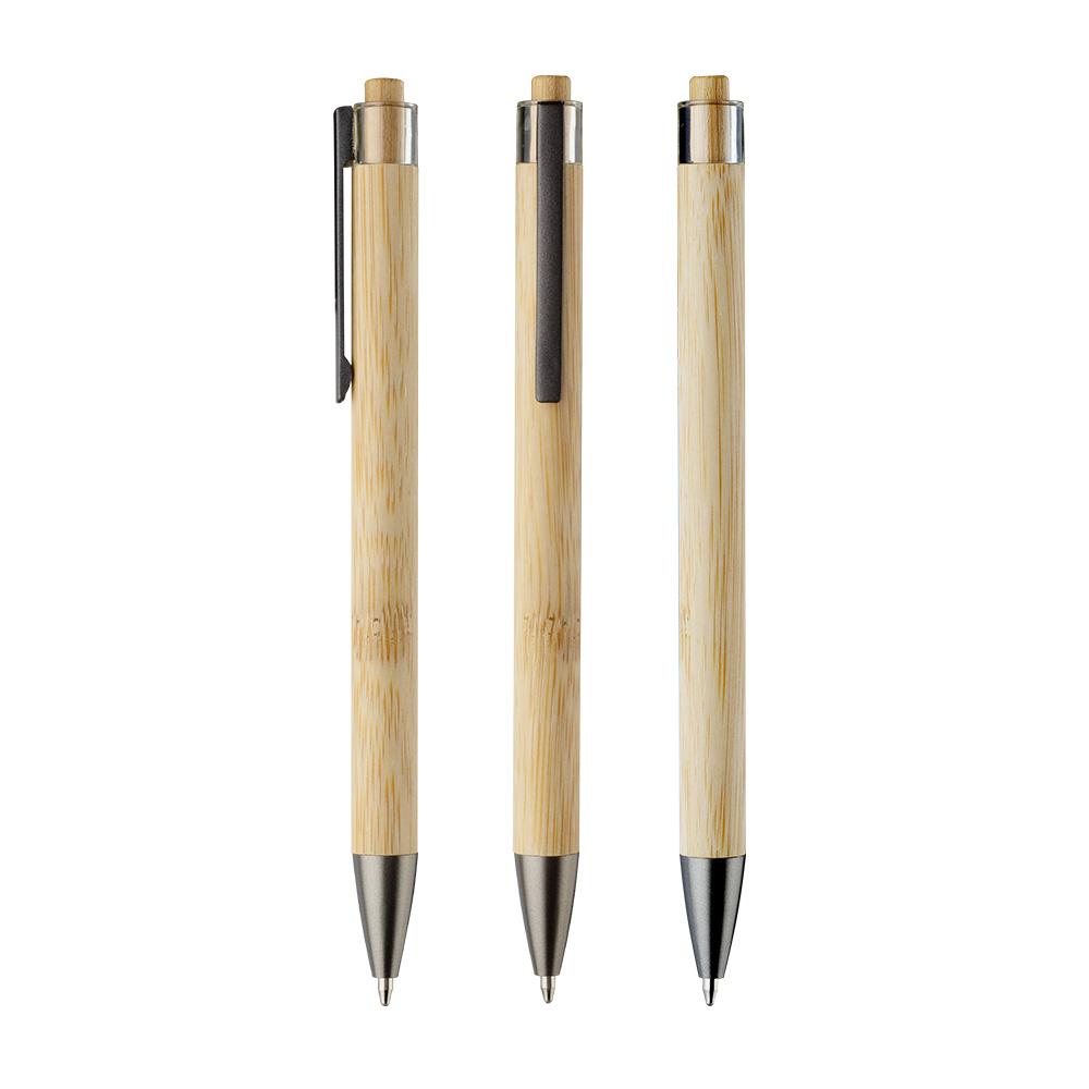 Caneta em bambu PA2182 na cor Bambu e bambu, brinde personalizado Sky Brindes