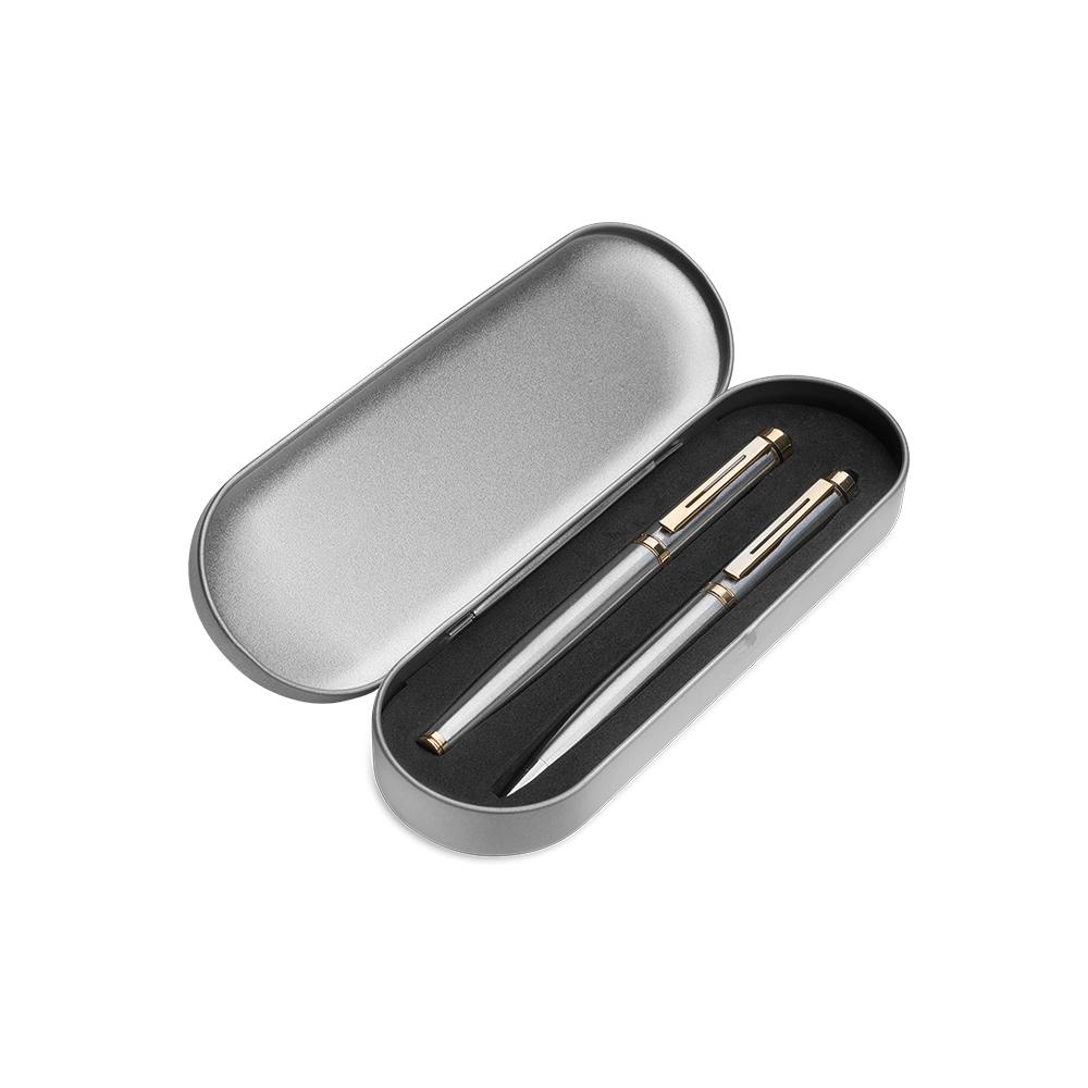 Estojo PA2184 na cor Prata, brinde personalizado Sky Brindes