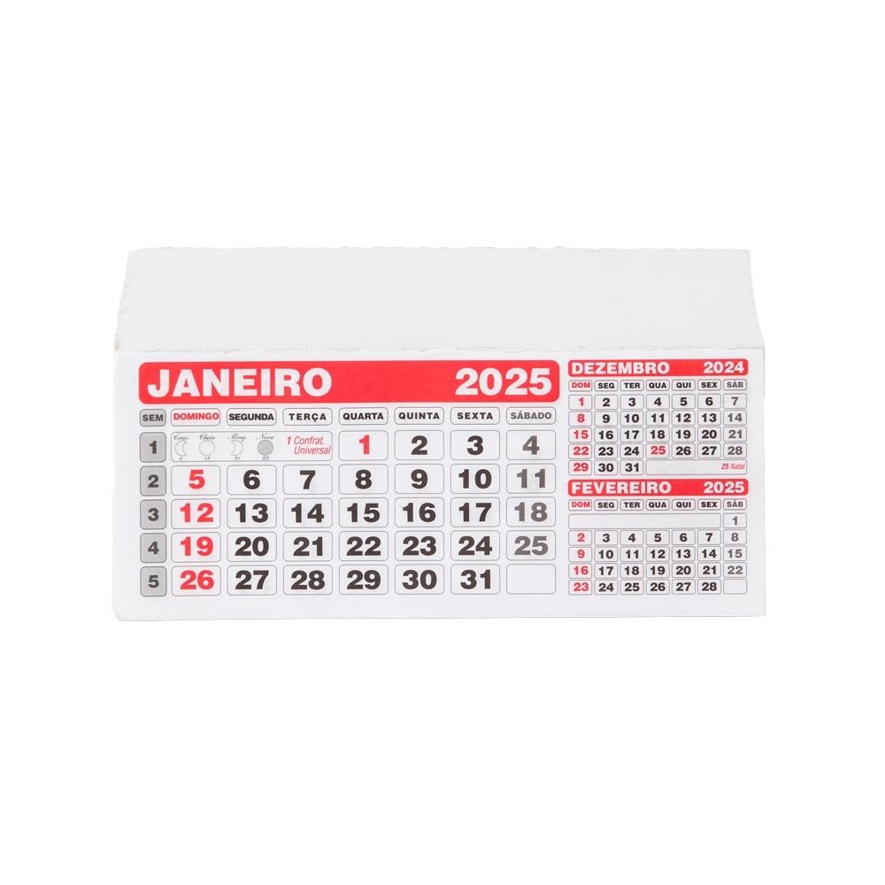 Folhinha calendário 2027 (compre apenas quantidades múltiplo de 100peças) PA2208 na cor Branco, brinde personalizado Sky Brindes