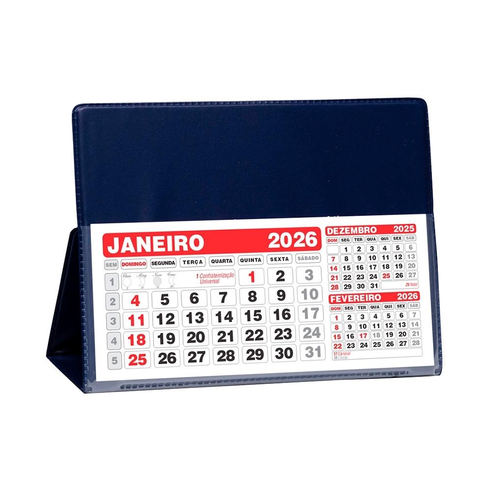 Base para calendário PA2209 na cor Azul e azul, brinde personalizado Sky Brindes