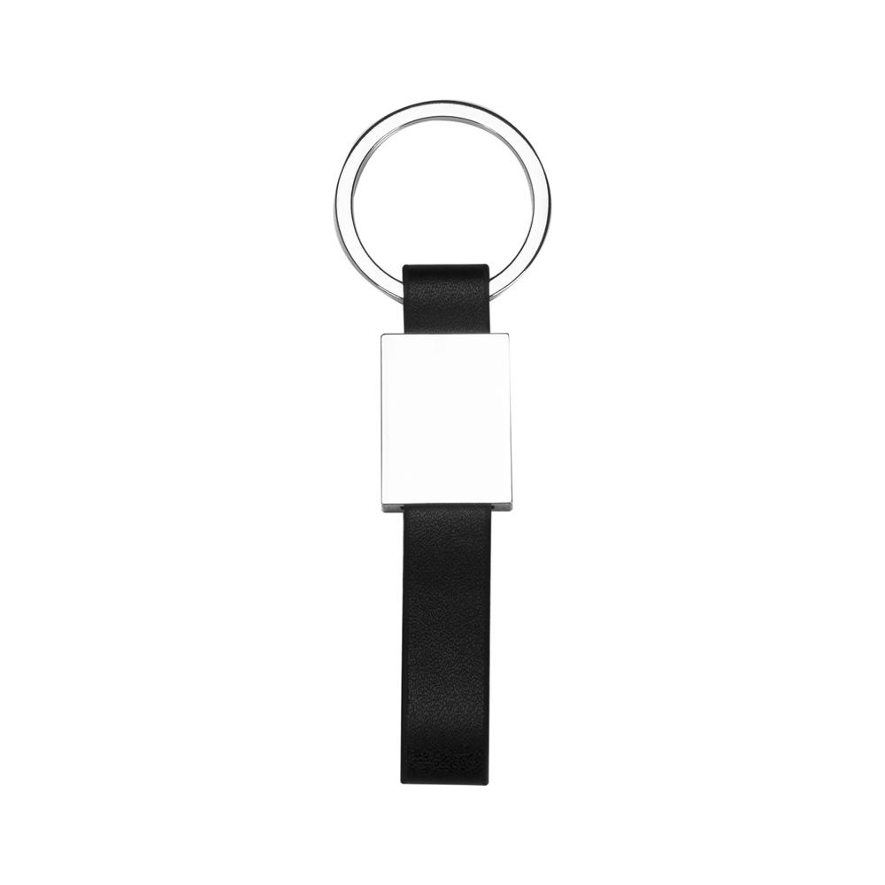 Chaveiro metal PA2210 na cor Prata e prata, brinde personalizado Sky Brindes