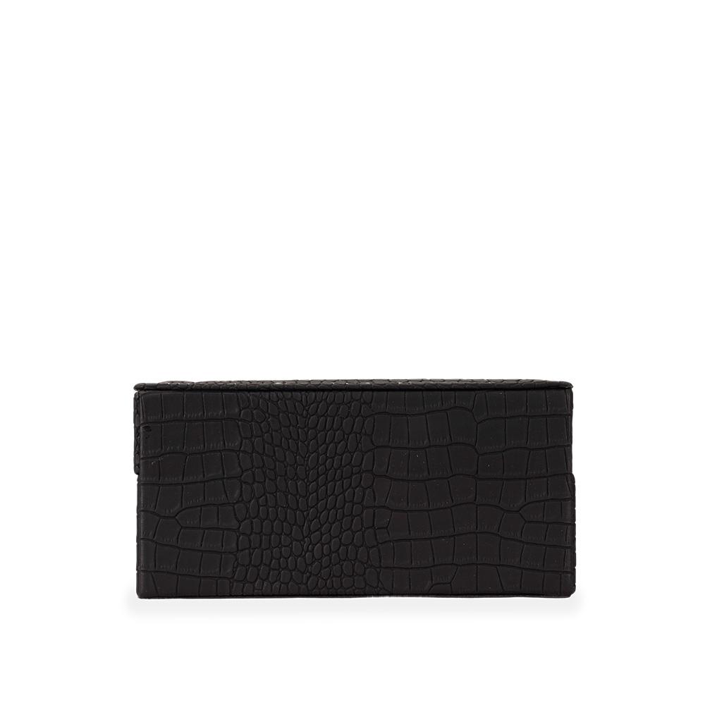 Porta relogio p 4 pçs couro sintetico PA2219 na cor Preto, brinde personalizado Sky Brindes