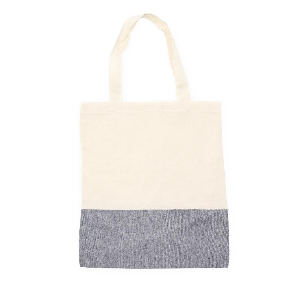 Sacola ecologica PA2231 na cor Bege e azul, brinde personalizado Sky Brindes