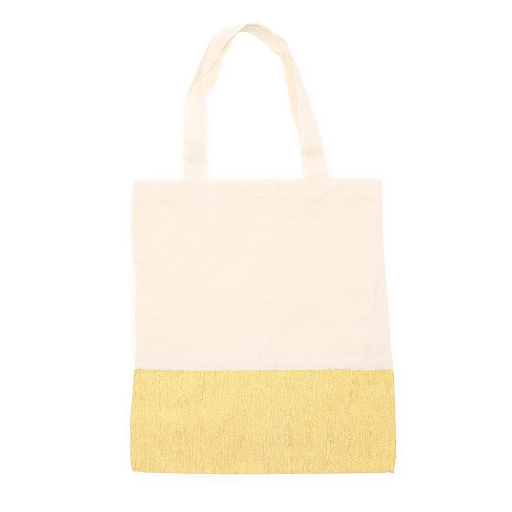 Sacola ecologica PA2231 na cor Bege e amarelo, brinde personalizado Sky Brindes