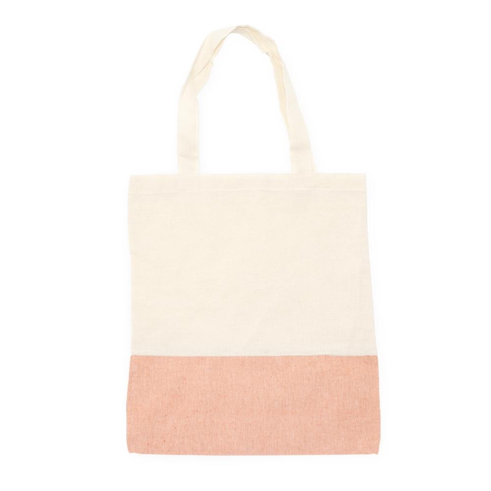Sacola ecologica PA2231 na cor Bege e laranja, brinde personalizado Sky Brindes