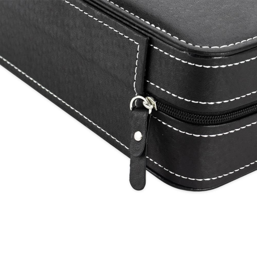 Porta-relógios com 12 divisórias PA2234 na cor Preto, brinde personalizado Sky Brindes