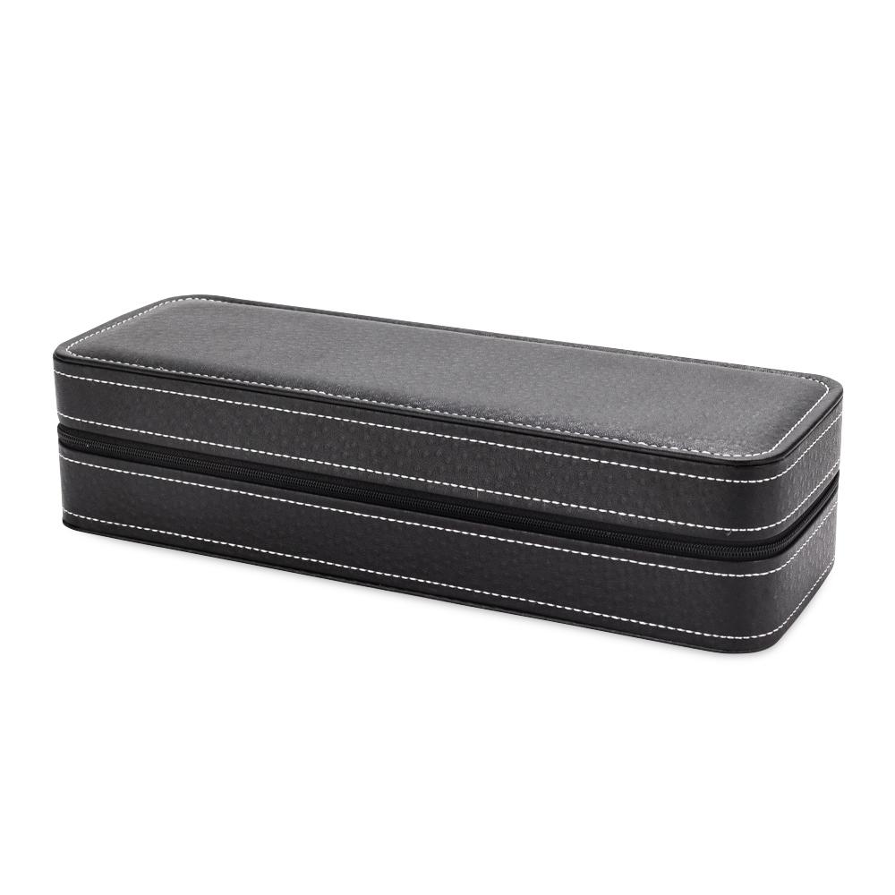 Porta-relógios com 6 divisórias PA2235 na cor Preto, brinde personalizado Sky Brindes