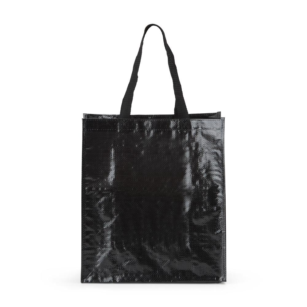 Sacola plástica PA2237 na cor Preto, brinde personalizado Sky Brindes