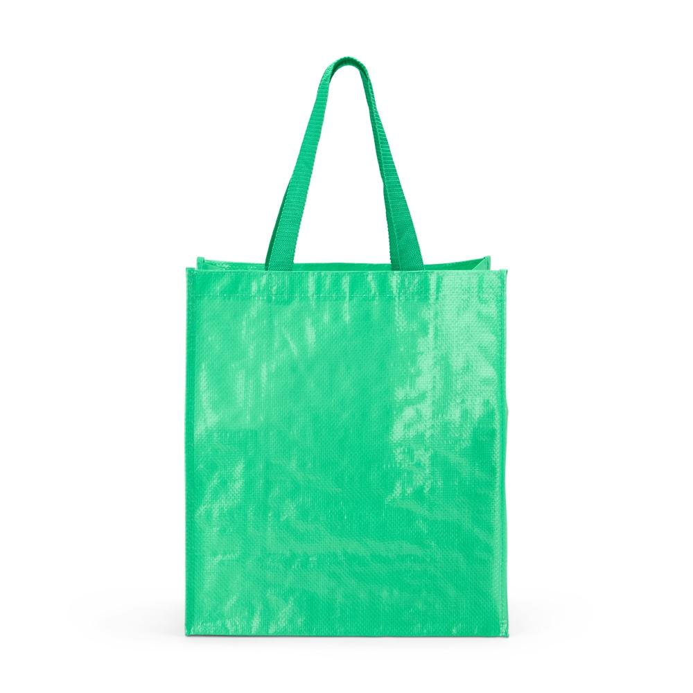 Sacola plástica PA2237 na cor Verde, brinde personalizado Sky Brindes