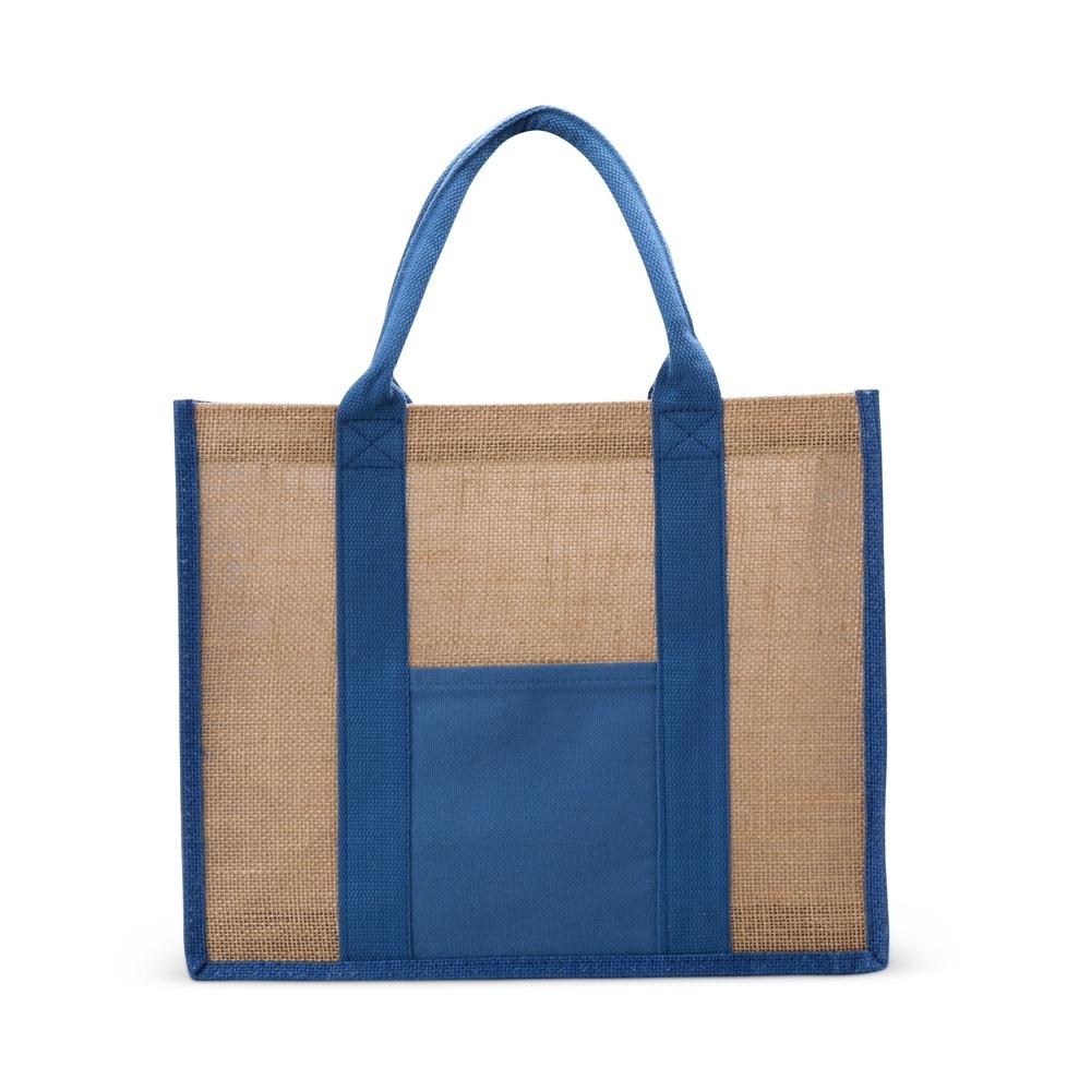 Sacola de linho PA2239 na cor Azul, brinde personalizado Sky Brindes