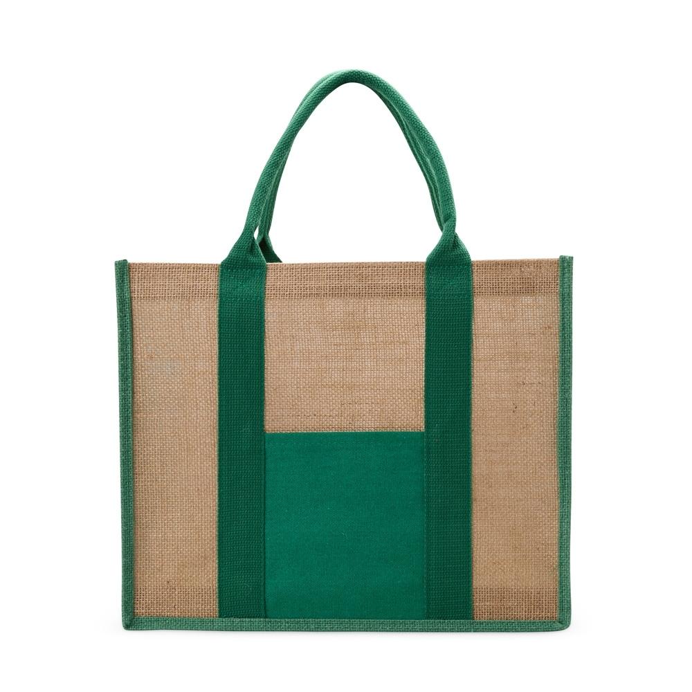 Sacola de linho PA2239 na cor Verde, brinde personalizado Sky Brindes