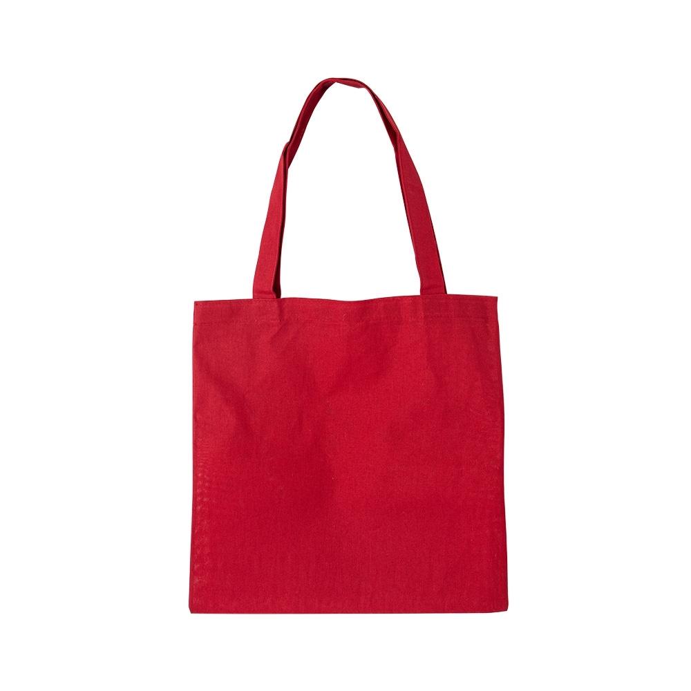 Sacola de algodão PA2241 na cor Vermelho e inox, brinde personalizado Sky Brindes