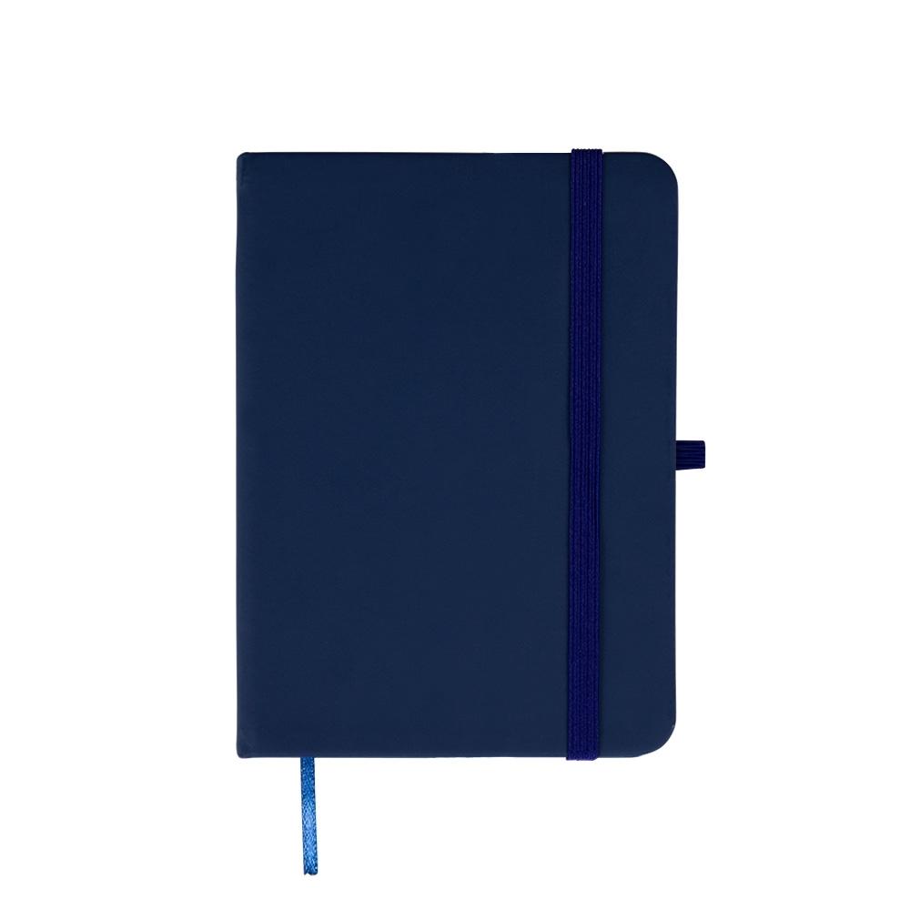 Caderneta emborrachada s pauta PA2242 na cor Azul, brinde personalizado Sky Brindes