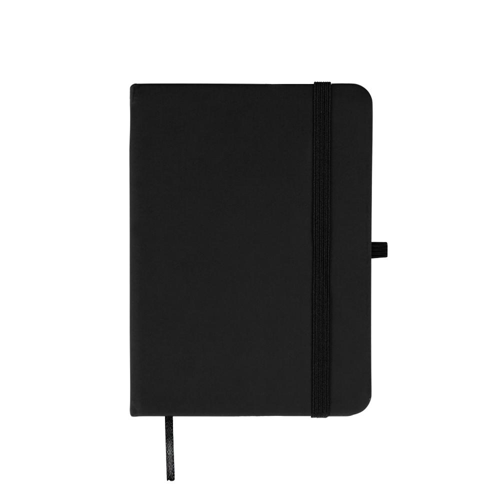 Caderneta emborrachada s pauta PA2242 na cor Preto, brinde personalizado Sky Brindes
