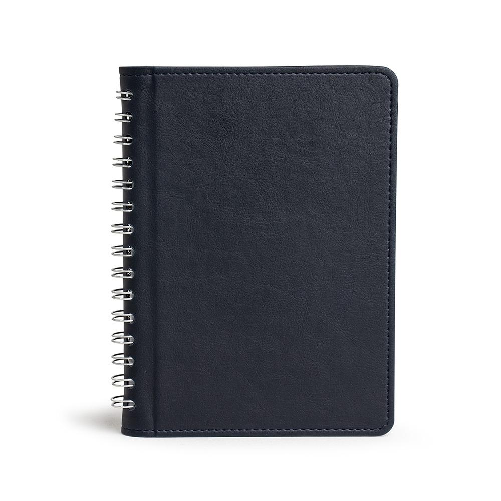 Caderneta de couro sintético PA2245 na cor Azul, brinde personalizado Sky Brindes