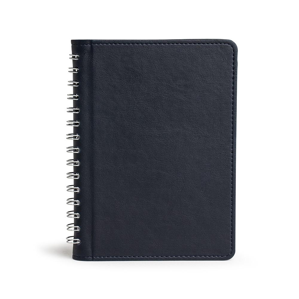 Caderneta de couro sintético PA2245 na cor Azul, brinde personalizado Sky Brindes