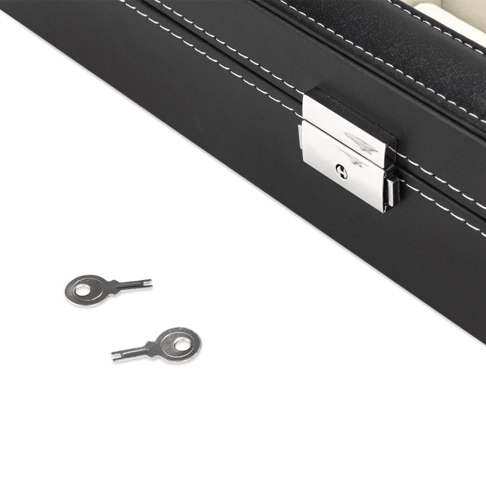 Porta-relógios com 24 divisórias PA2248 na cor Preto, brinde personalizado Sky Brindes