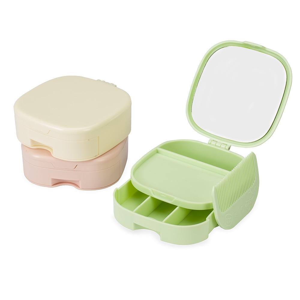 Porta-joias com espelho PA2249 na cor Rosa, brinde personalizado Sky Brindes
