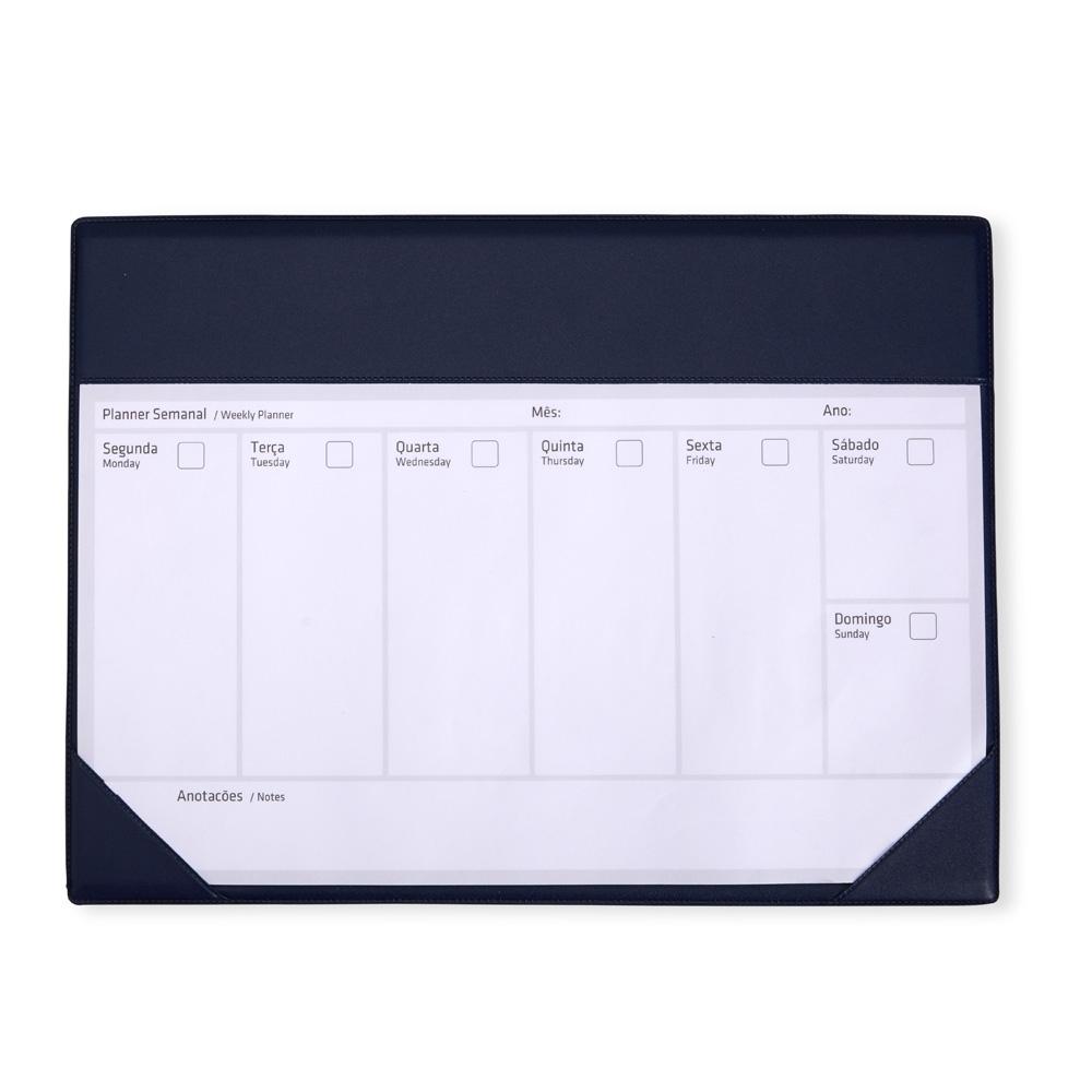 Planner semanal de mesa PA2258 na cor Azul, brinde personalizado Sky Brindes