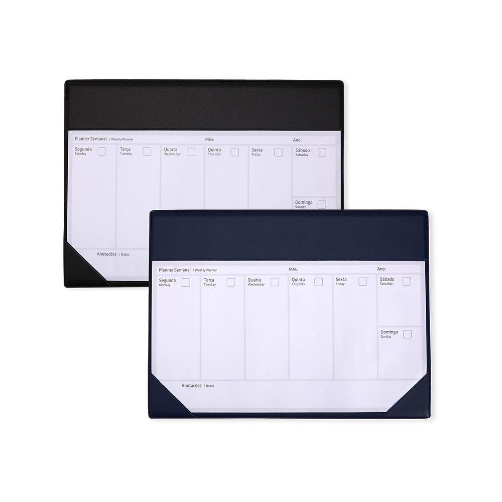 Planner semanal de mesa PA2258 na cor Azul, brinde personalizado Sky Brindes