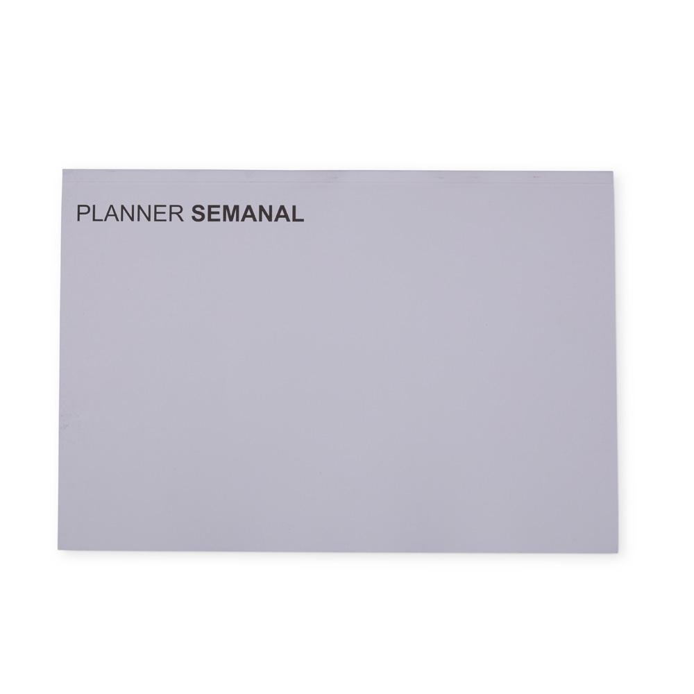 Planner semanal PA2259 na cor Branco, brinde personalizado Sky Brindes
