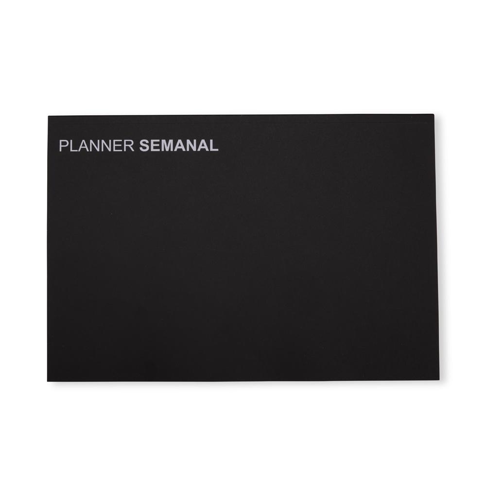 Planner semanal PA2259 na cor Preto, brinde personalizado Sky Brindes