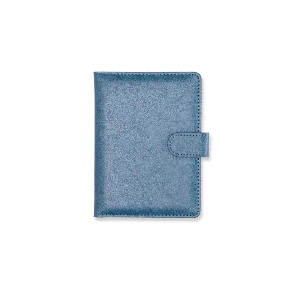 Porta-passaporte pu PA2265 na cor Azul, brinde personalizado Sky Brindes