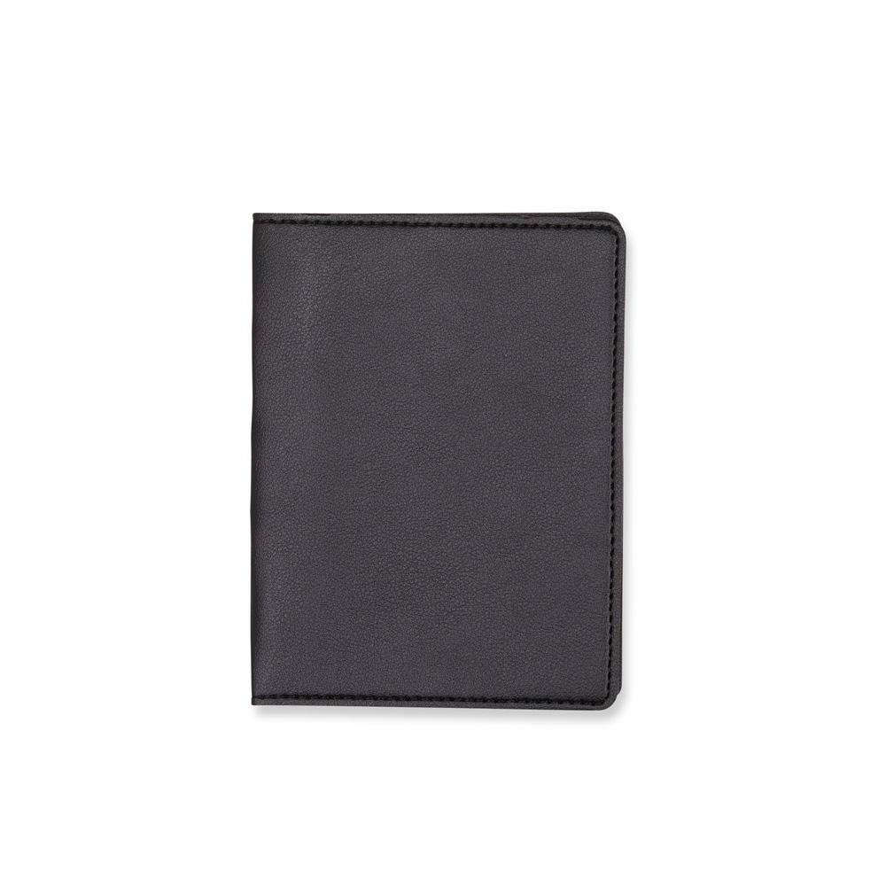 Porta-documento pu PA2266 na cor Preto, brinde personalizado Sky Brindes