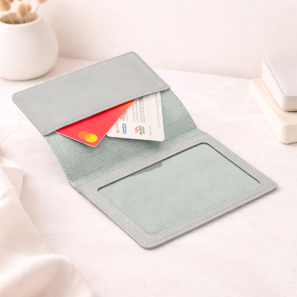 Porta-documento pu PA2267 na cor Cinza, brinde personalizado Sky Brindes